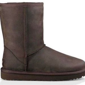 Ugg Classic Leather Waterproof Short Boots 
Snugged Fit